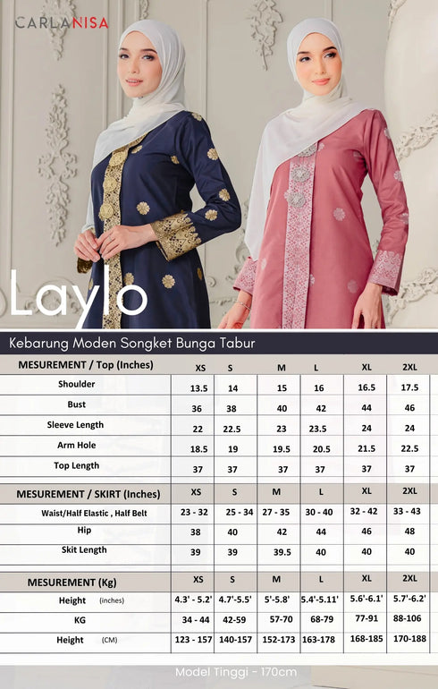 Laylo kebaya | Maroon Silver